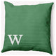 18" x 18" Modern Monogram Indoor/Outdoor Polyester Throw Pillow, Sage