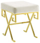 Twist Velvet Bench Gold Ivory