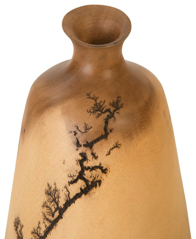 Lightning Vase, Mango Wood, Tall