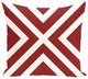 "x" Marks The Spot Stripes Print Outdoor Pillow, Cardinal , 20"x20"