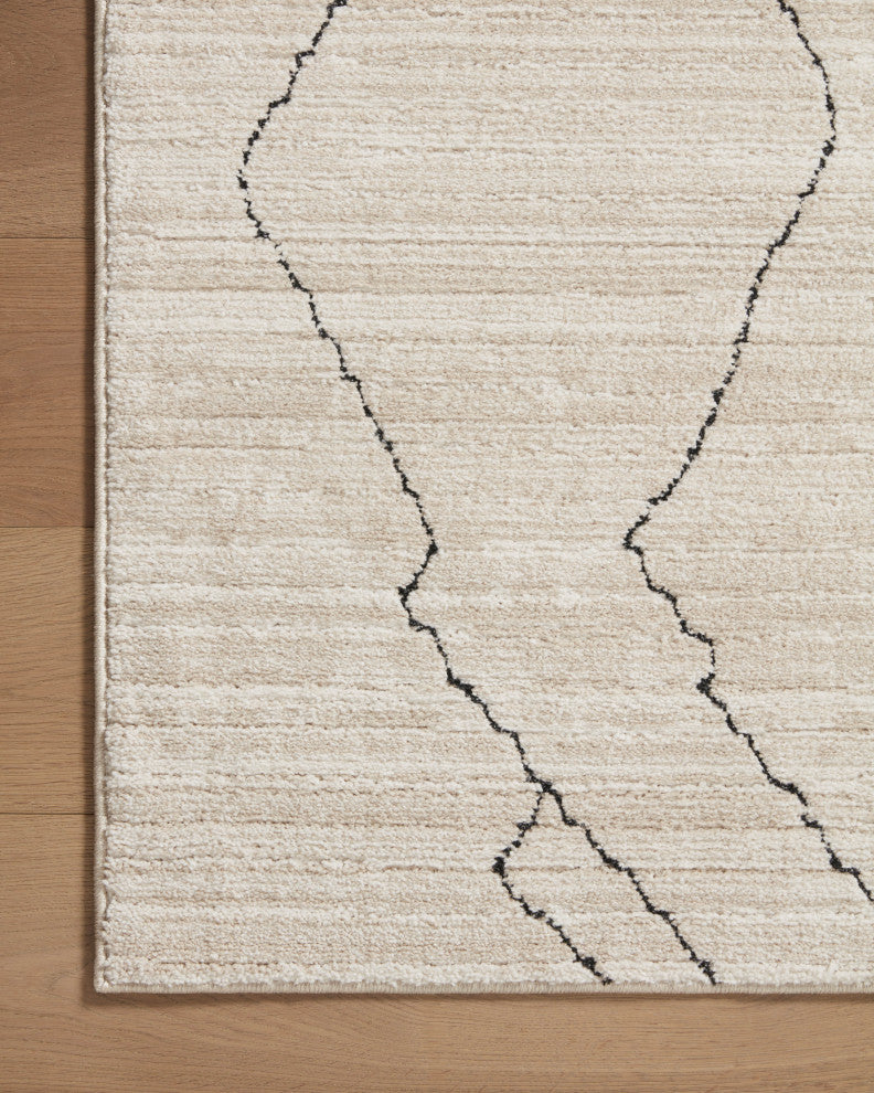 Loloi II Darby Sand / Charcoal 6'-7" x 9'-3" Area Rug