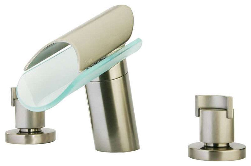 Latoscana 73PW102VR Roman Tub Lavatory Faucet w/ Glass Spout In Brushed Nickel