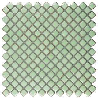 Hudson Diamond Light Green Porcelain Floor and Wall Tile