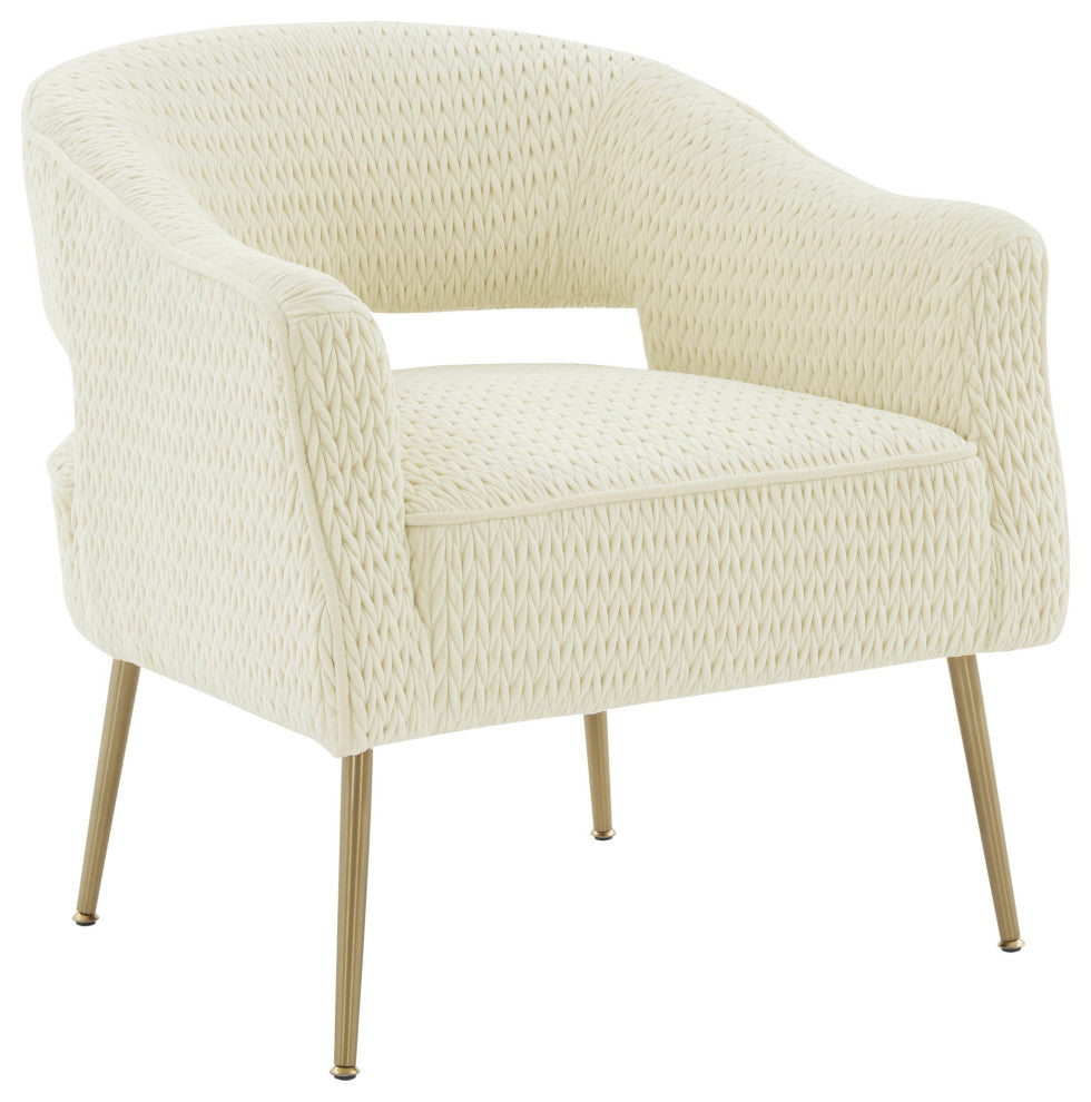 Diana Cream Velvet Accent Chair
