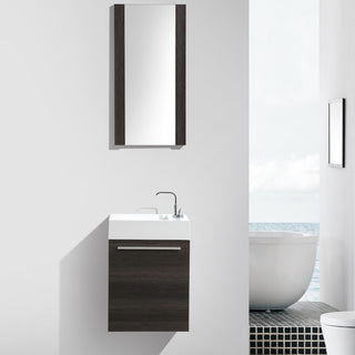 Colmar 18" Vanity Set With Acrylic Sink, Dark Oak