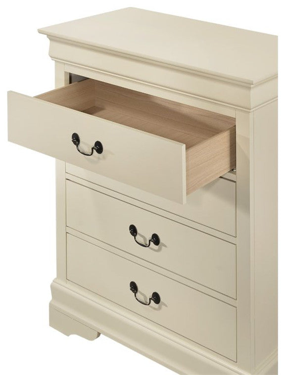 Louis Phillipe 4 Drawer Chest, Beige