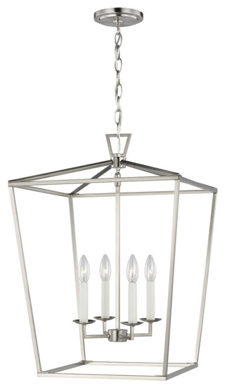Dianna 4-Light Medium Lantern, Brushed Nickel