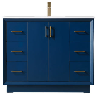 42" SIngle Bathroom Vanity, Blue