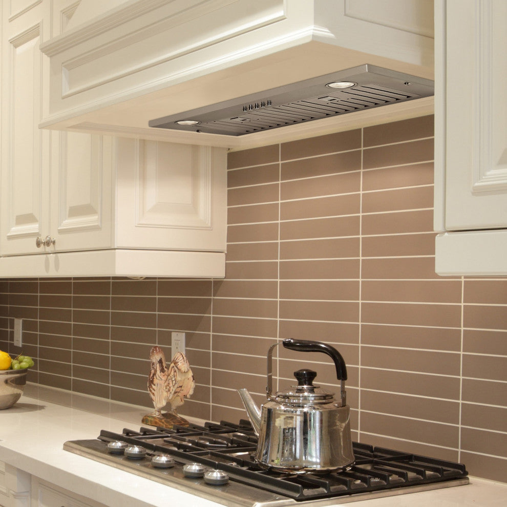 Stainless Steel Range Hood With 3  Speed Button Control, Stainless Steel, 36 in.
