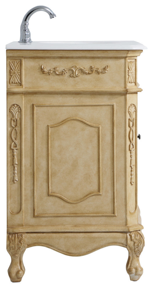 Bathroom Vanity, Antique Beige, 42", Single Sink