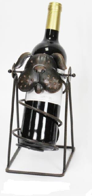 Iron Dog Wine Bottle Swing Holder