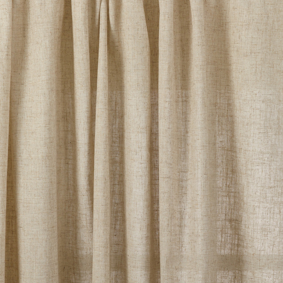 Classic Linen Blend Unlined Curtain, Natural, 57"x96"