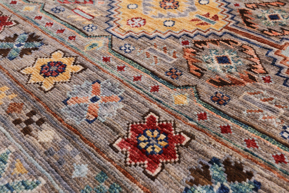 6' 8" X 9' 10" Handmade Tribal Khorjin Wool Rug Q7604