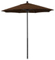 7.5'  Black Push Lift Fiberglass Umbrella, Teak Olefin
