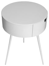 Bali Metal Side Table/Nightstand, White