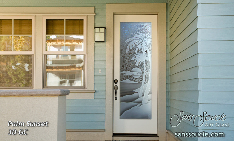 Interior Prehung Door or Interior Slab Door - Palm Sunset - Primed - 28" x...