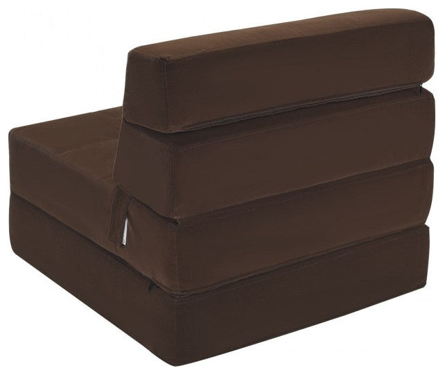 Tri-fold Folding Chair Convertible Sleeper Bed Chair