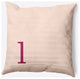 20" x 20" Modern Monogram Indoor/Outdoor Polyester Throw Pillow, Dusty Rose