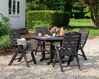 Polywood Nautical 5-Piece Dining Set, White