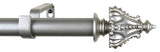 1" Diameter Regale Curtain Rod, 84"-120", Pewter