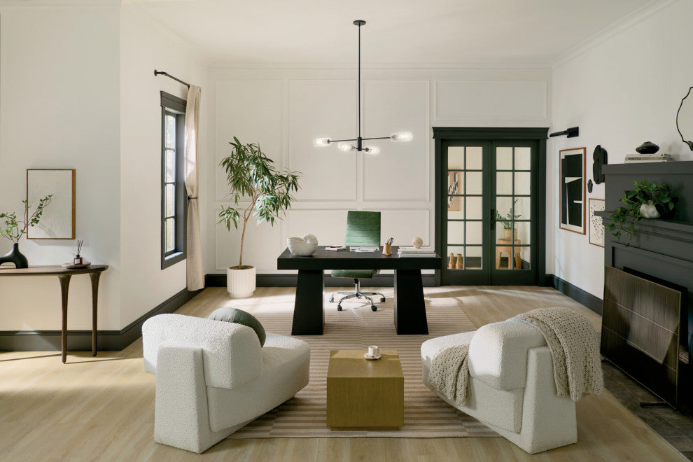 Velestino 47.50" 4-Light Linear Chandelier, Black