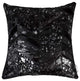 18" X 18" X 5" Black And Silver  Pillow