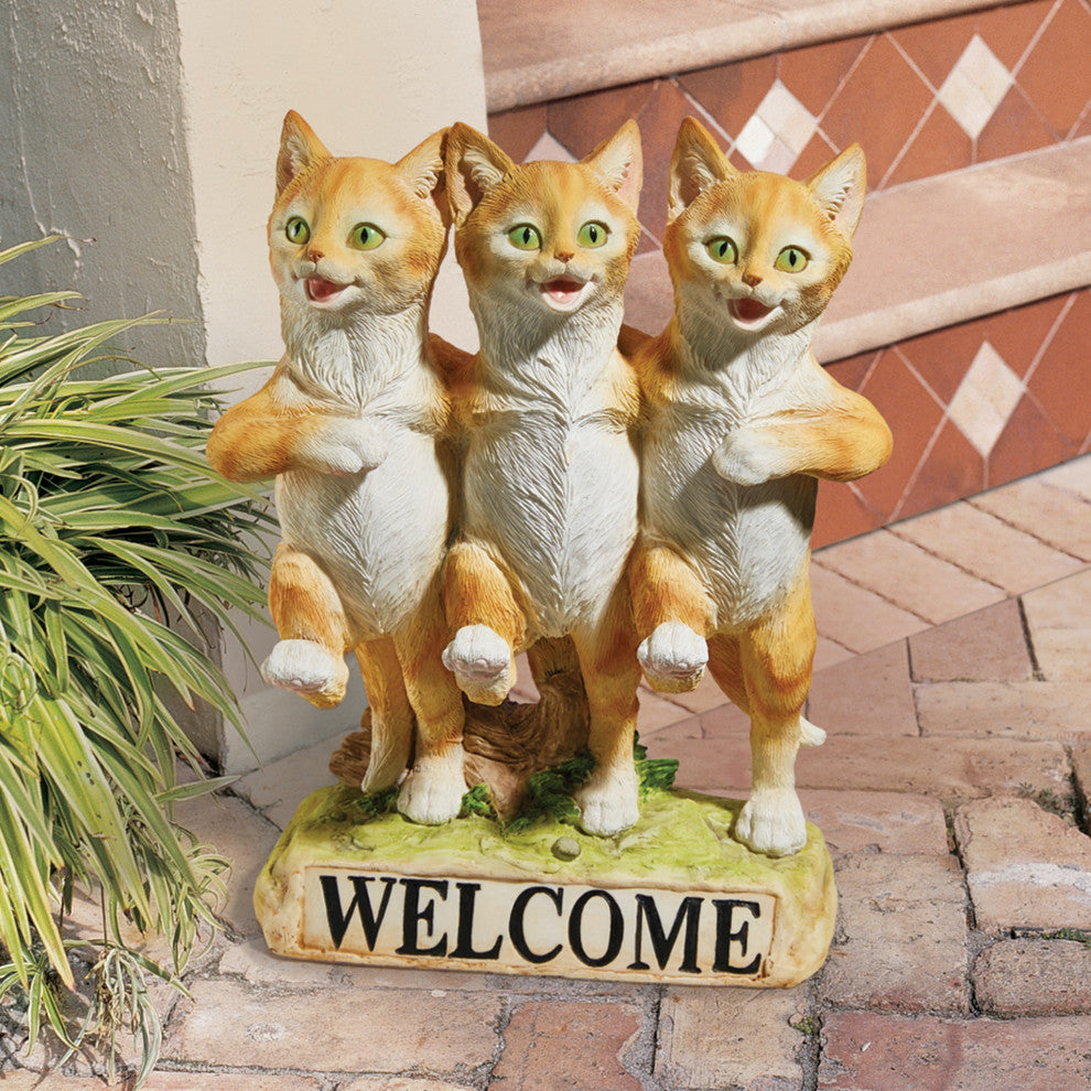 Chorus Line of Cats Welcome Statue
