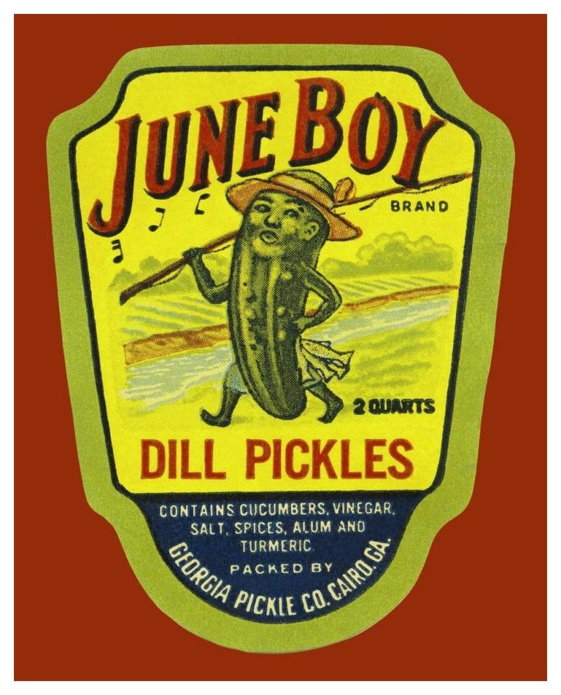 "June Boy Dill Pickles" Digital Paper Print by Retrolabel, 34"x42"