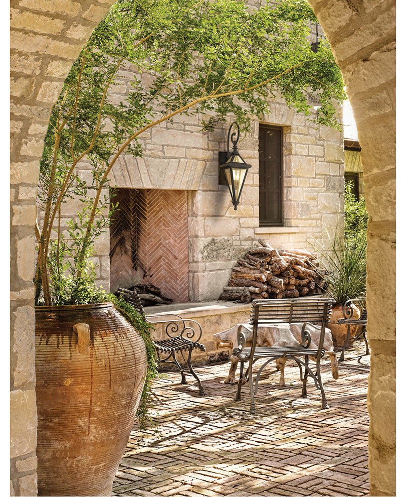 Troy Geneva 4-Light 38" Outdoor Wall Light, Vintage Bronze