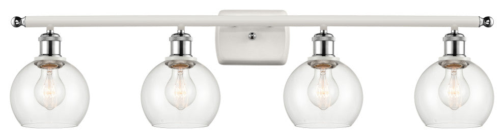 Innovations 516-4W-WPC-G122-6-LED 4 Light Vanity Light, White, Polished Chrome