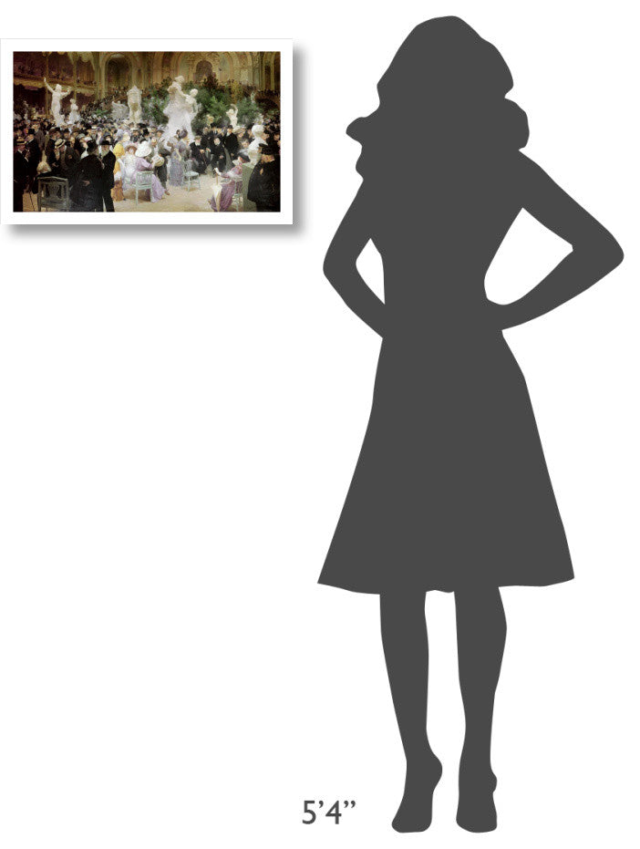 "Friday at the French Artists Salon, 1911" Paper Art, 24"x15"