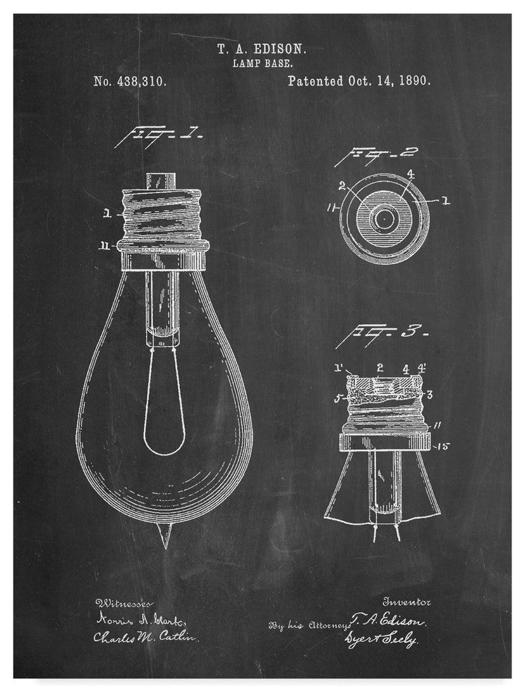 "Edison Lamp Base" by Cole Borders, Canvas Art, 24"x18"