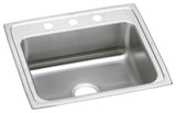 PSR25223 Celebrity Stainless Steel 25" x 22" x 7-1/2", Drop-in Sink