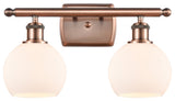 Innovations 516-2W-AC-G121-6 2 Light Bath Vanity Light, Antique Copper