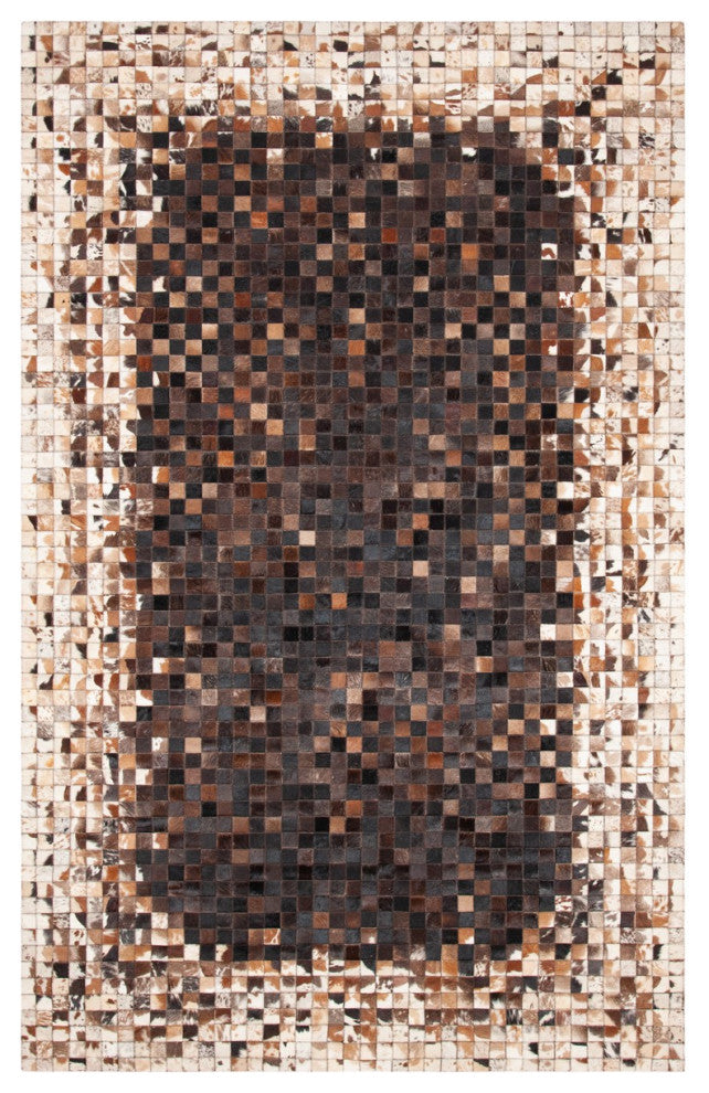 Safavieh Couture Studio Leather STL803 Rug, Beige/Brown, 3'x5'