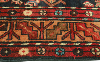 Fine Vintage Distressed Majeed Navy/Red Runner, 3'7 x 9'4
