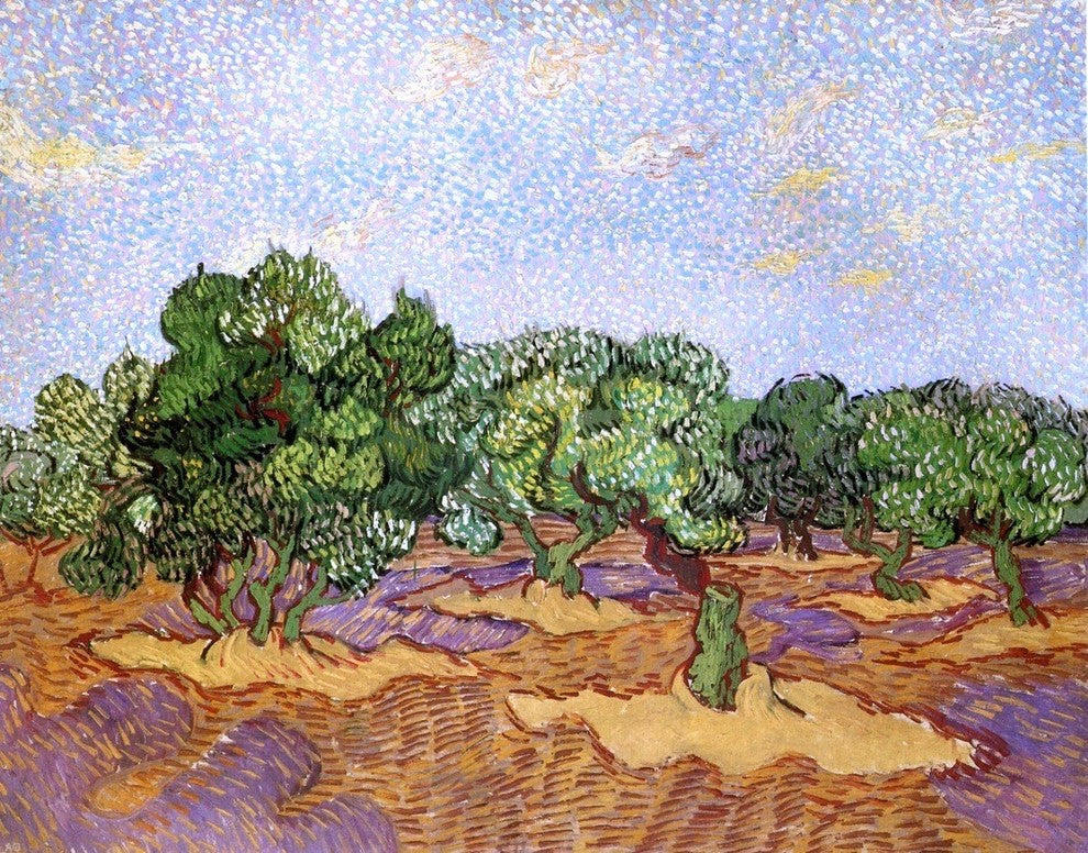 Vincent Van Gogh Olive Grove: Pale Blue Sky Wall Decal