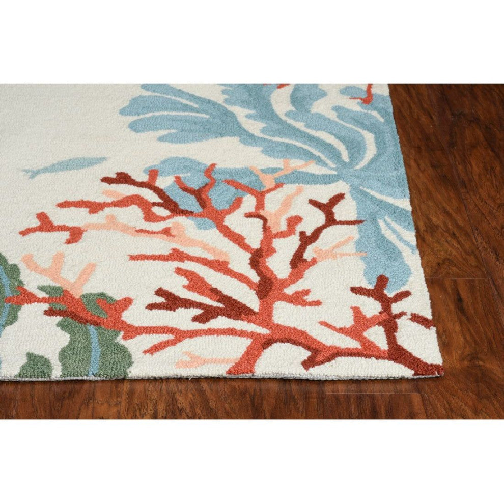 KAS Sonesta 2013 Ivory Lagoon Area Rug, 2'x7'6" Runner
