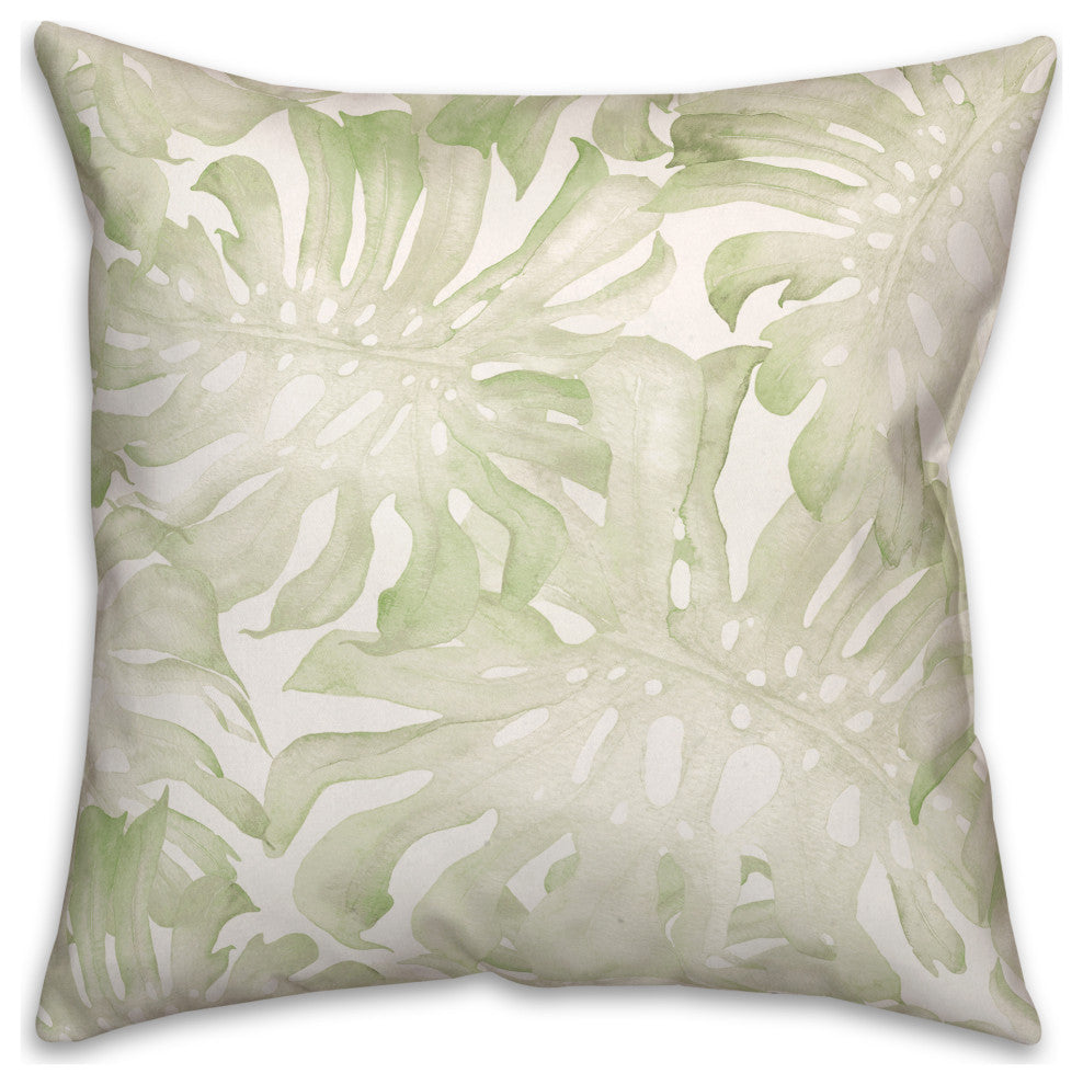 Simple Monstera 18x18 Spun Poly Pillow