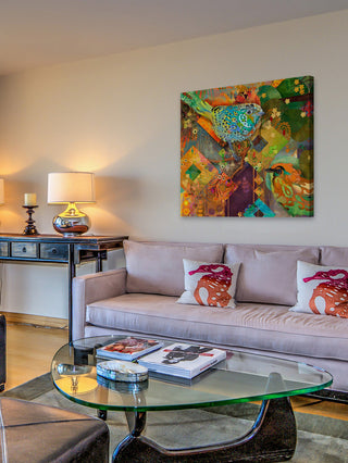"Tanager Birds" Painting Print on Wrapped Canvas