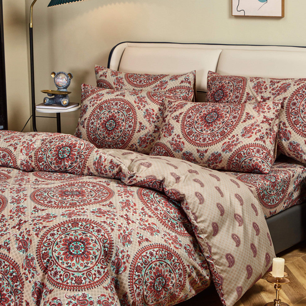 Tache Bohemian Chic Mandala Paisley Duvet Cover, Full
