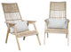 Teak and Wicker Basket Lounger Chair, Set of 2, Bohemian