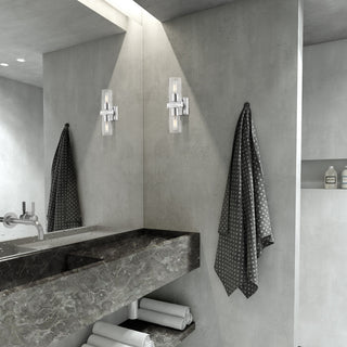 Clarion 2 Light Polished Chrome Vanity Sconce