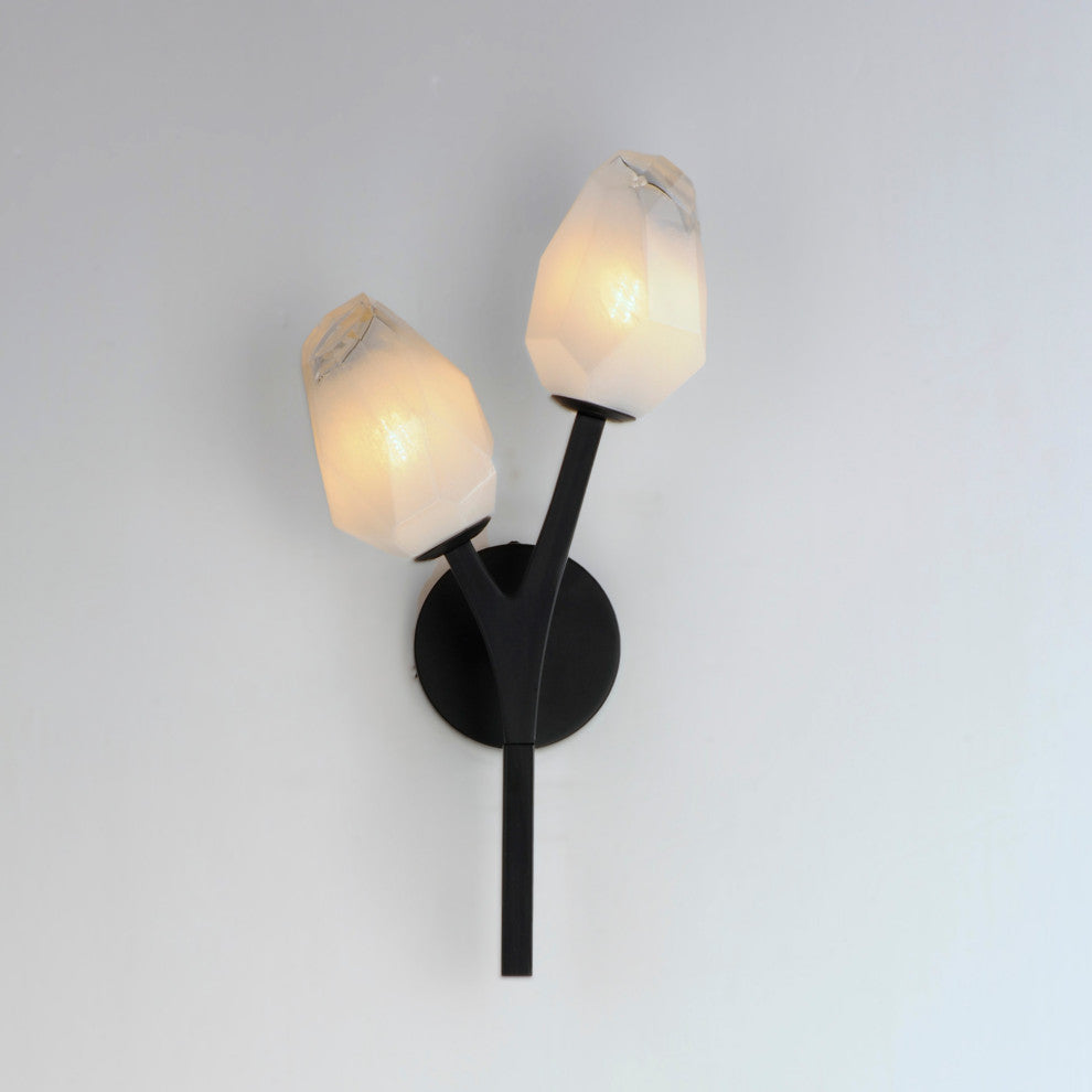 ET2 E32792-93 Blossom 2 Light 19" Tall LED Wall Sconce - Black