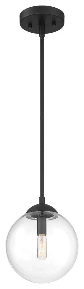 1-Light Mini Pendant, Matte Black