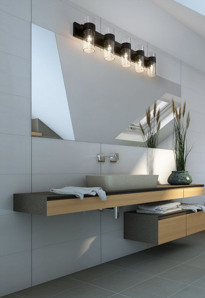 Zlite 343-5V-MB 5-Light Vanity, Clear