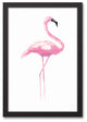 Painted Pink Flamingo 12x18 Black Framed Canvas