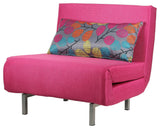 Savion Pink Convertible Accent Chair Bed