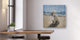 "Dog by the Beach" Painting Print on Wrapped Canvas, 12"x12"