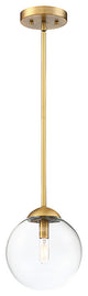 1-Light Mini Pendant, Natural Brass
